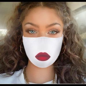 Red Lips Face mask / Lipstick Face Mask